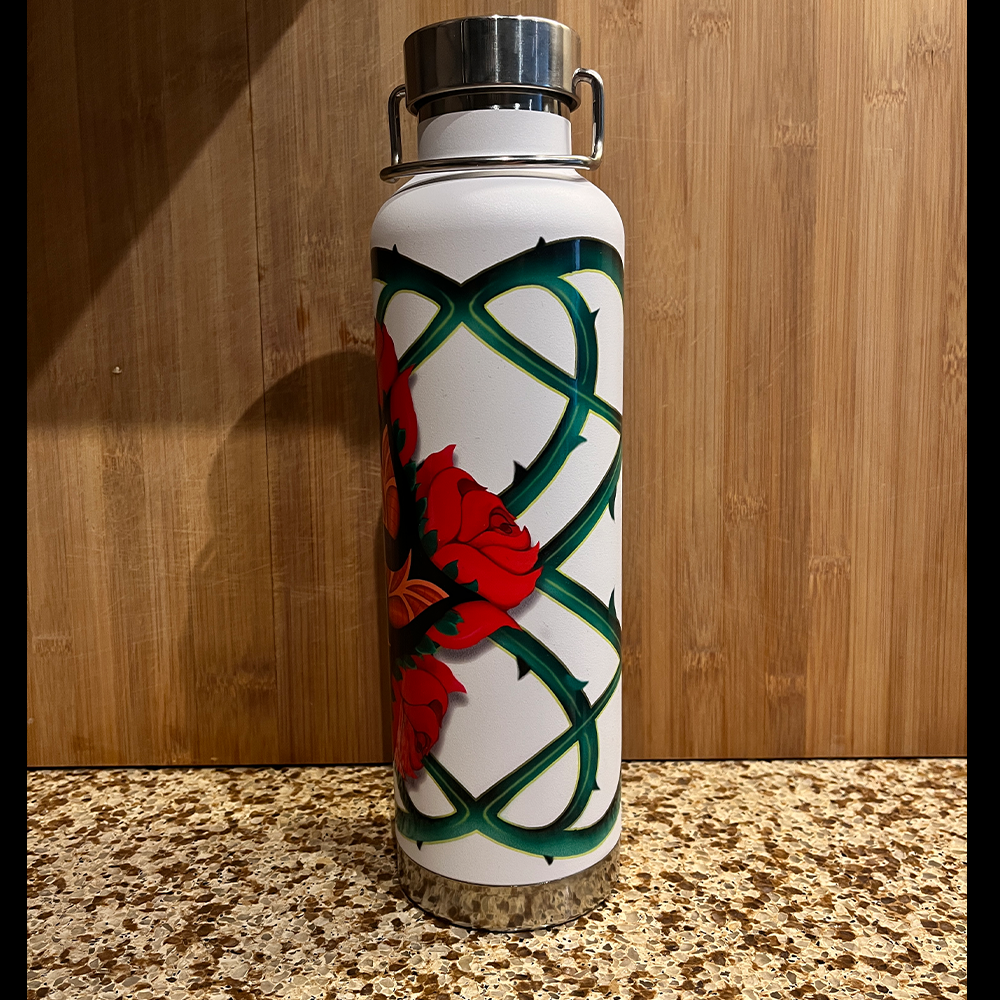 Celtic Rose Mandala - Water Bottle