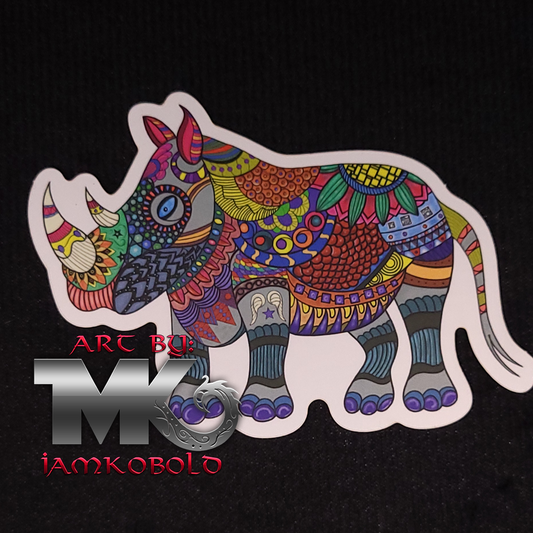 Dahlia - Tribal Rhino - Sticker