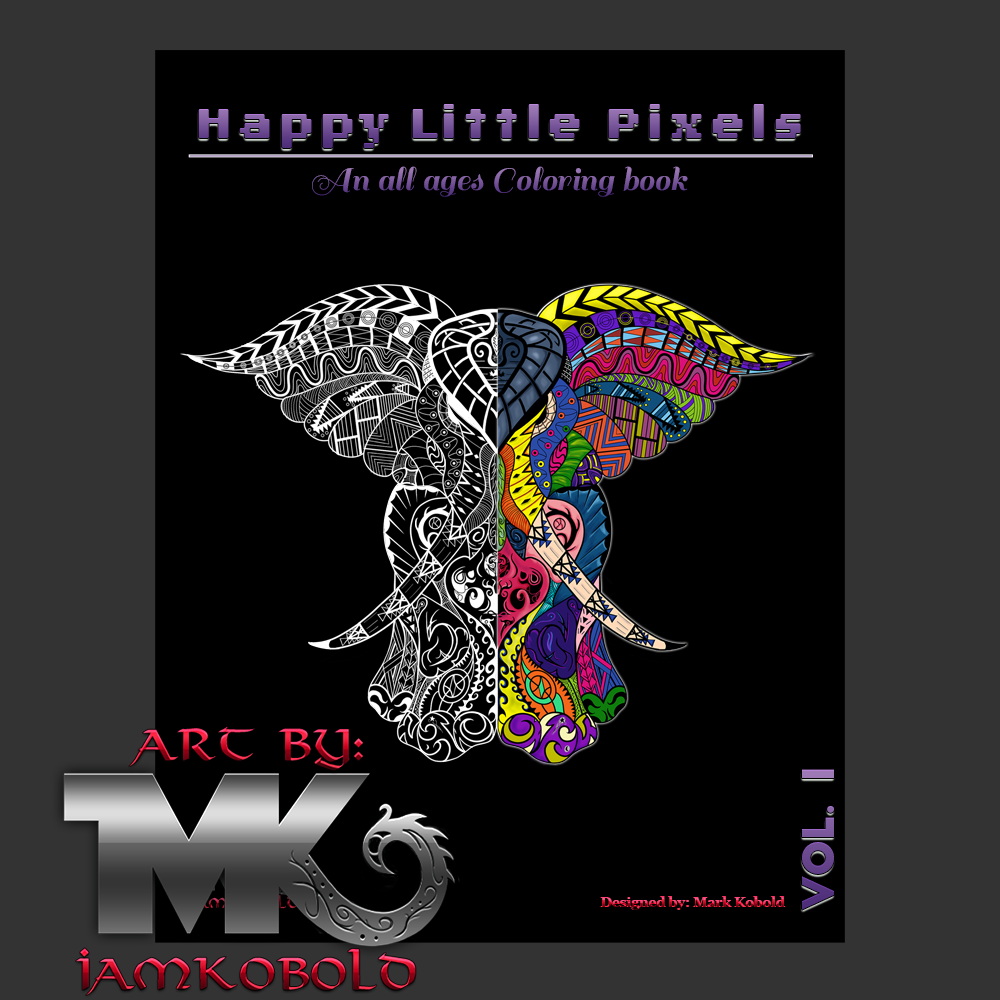 Happy Little Pixels Coloring Book