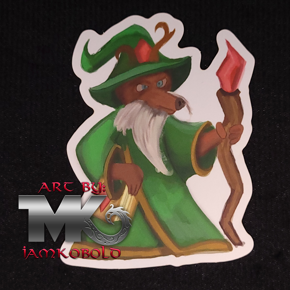 Kobold Wizard - Sticker