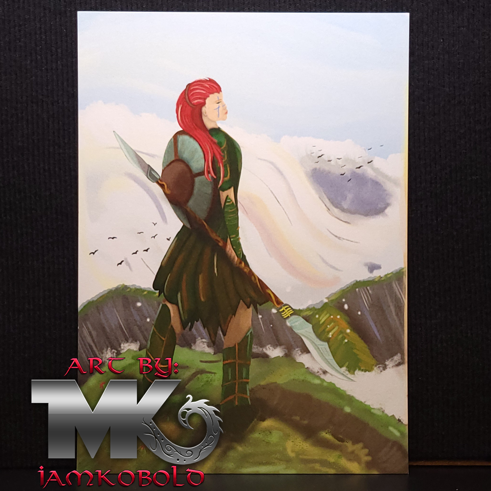 Shield maiden Rayne - Celtic - Print