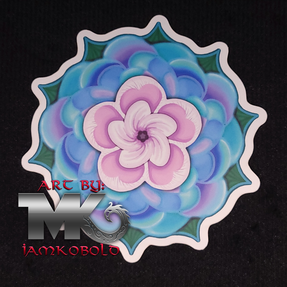 The Winter Lotus - Mandala - Sticker