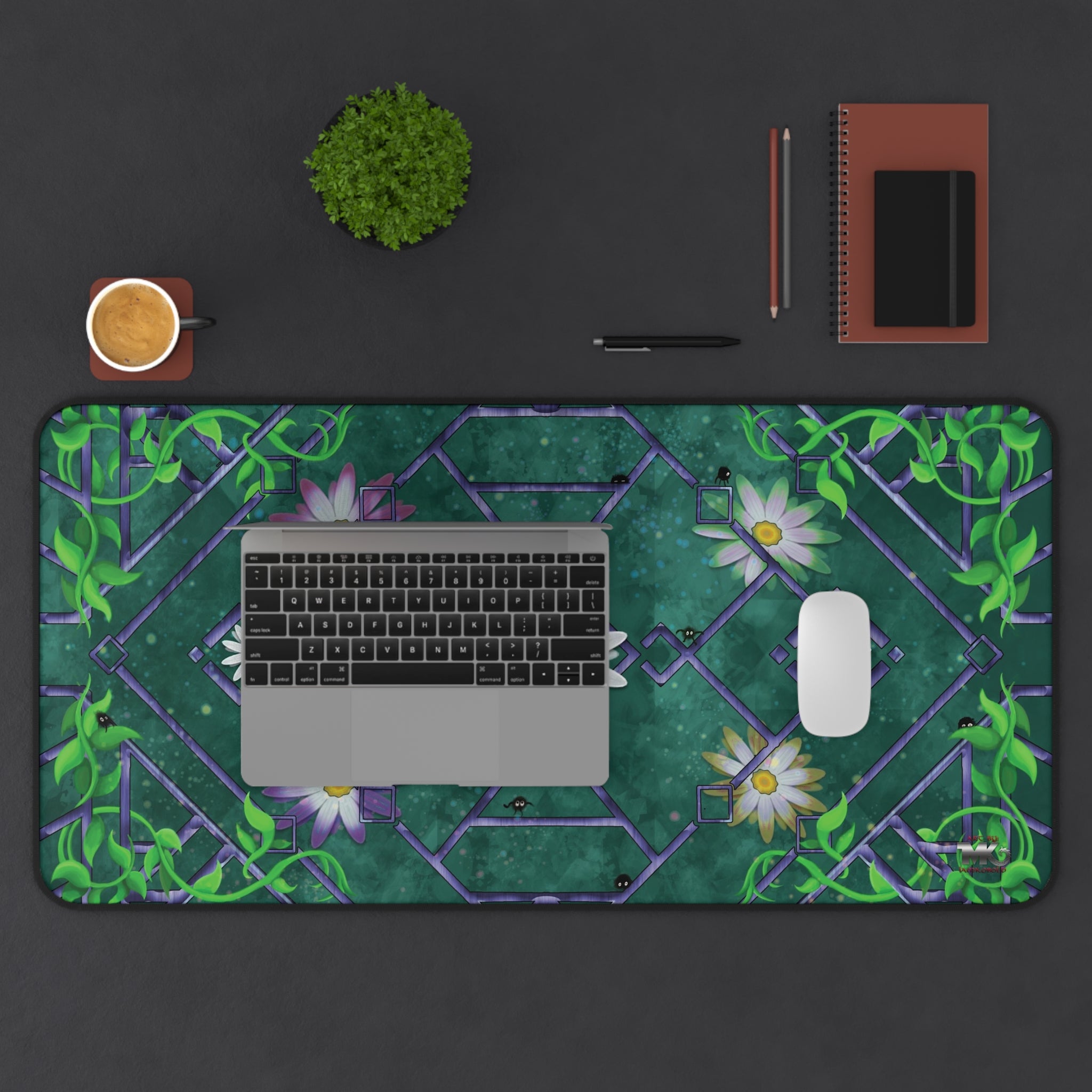 Top down laptop mockup